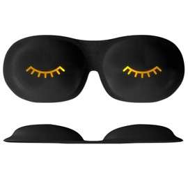 100% Blackout Sleep & Eye Mask | Eyelash Extension Friendly | Eye Masks for Sleeping | Sleep Masks for Women & Men | Straps for Dream Comfort & Adjustability | Black Wink