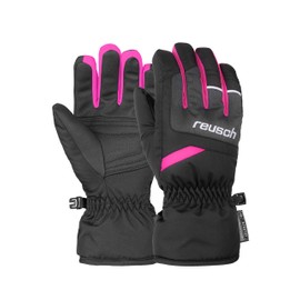Reusch Children's Bennet R-Tex Xt Gloves, Black/Black Melange/Pink Glo, 6.5