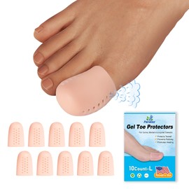 Big Toe Protectors, (10PCS) Breathable Toe Cap, Gel Toe Sleeves, Toe Cover Great for Corn, Calluses, Hammer Toe, Toenails Loss(Aloe Vera Extract Infused Gel Materials)