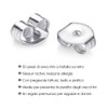 Earring Backs Clutches,Stainless Steel Butterfly Square Earring Safety Backings Pads
