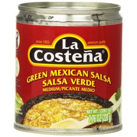 LA Costeña Salsa Verde | Green Mexican Salsa with Tomatillos, Jalapeños and Chile de Arbol Peppers | Medium Heat | 7.76 Ounce Can (Pack of 24)