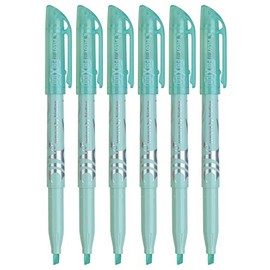 Pilot FriXion Pastel Erasable Highlighter, Chisel Tip, Green Ink, 6 Count