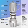 VeoHome Stovetop Espresso Coffee Maker - l Multi-Stove Stainless Steel
