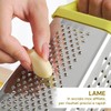 Wintem Stainless Steel 4 Sided Cheese Grater with Handy Dosing