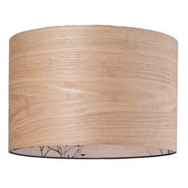 Contemporary Eco Friendly Bamboo Wood Effect Lamp Shade with Inner Lining of Birds and Trees | Vivid and Eye-Catching Effect | 60w Maximum by Happy Homewares