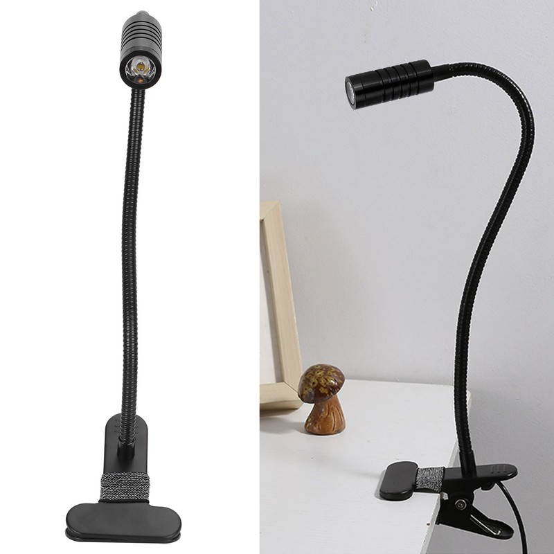 Student Reading Clipon Light 360° Flexible Neck Lamp USB Power