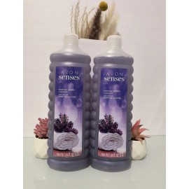 Avon Set Of 2 Avon Senses Lavender Garden Bubbles Bath 24 oz /700 ml X2