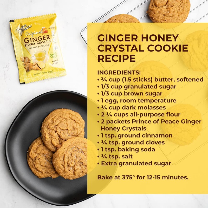 Prince of Peace Instant Ginger Honey Crystals, 2 Packs of