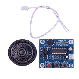 Hailege 2pcs ISD1820 Voice Recording Sound Recorder Module With Micophone + 0.5W Loudspeaker