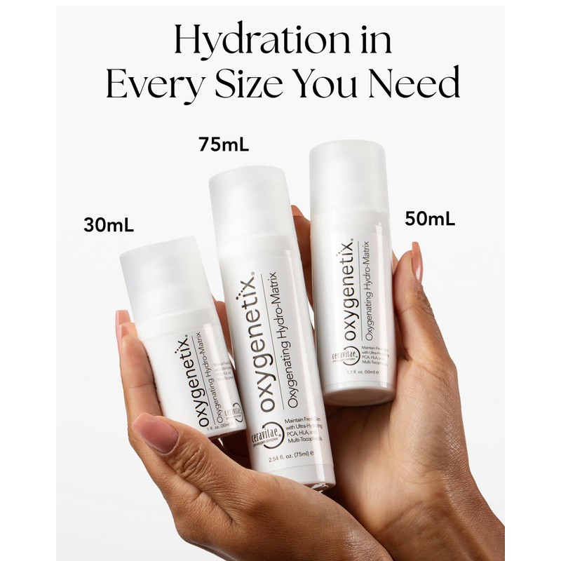 Oxygenetix Oxygenating Hydro-Matrix (1oz) | Lightweight Aloe-Based Face Moisturizer with