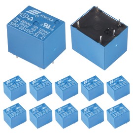 UMLIFE 5V DC 10A Power Relay, 5-Pin Mini Relay for Arduino, PCB Mount, Normally Open