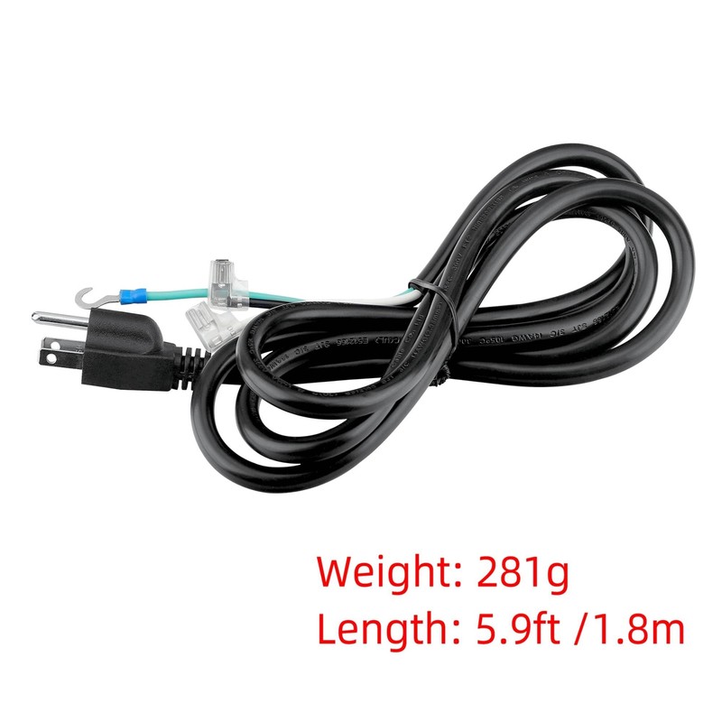 PGENDAR Pool Pump Power Cord 6 Feet Extension Electrical Plug