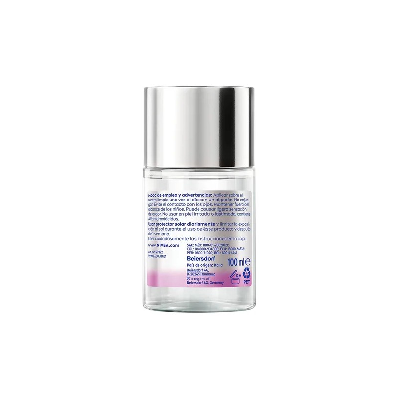 Nivea Tónico Exfoliante Glow Instantáneo 100ml Todo Tipo De Piel
