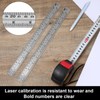 Set of 2 Rulers 30 cm Metal Scale Ruler with