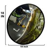 BESEA 24 inch Black Convex Mirrror Traffic Mirror, Wall Mounted