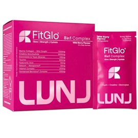 FitGlo® Premium 8-in-1 Daily Support for Active Women – Creatine, Marine Collagen, Electrolytes, Vitamins & Minerals Powder – Performance & Beauty Supplement Drink, Sugar Free | 14 Sachets