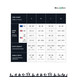 Relaxsan FANCY 810 (Graphite, Sz.L) Pattern Unisex Cotton Socks graduated compression 15-21 mmHg