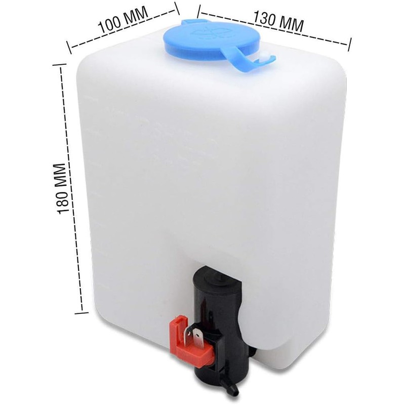 Riloer Windscreen Washer Bottle Kit, UniversalWindscreen Washer Bottle, with Pump