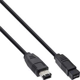 InLine 1m 6 Male to 9 Male IEEE1394 FireWire Cable