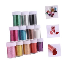 Gadpiparty 12Pcs Glitter Nail Powders Assorted Colors for Nail Art Decoration for Manicure Makeup Versatile Use Nails Face Lips