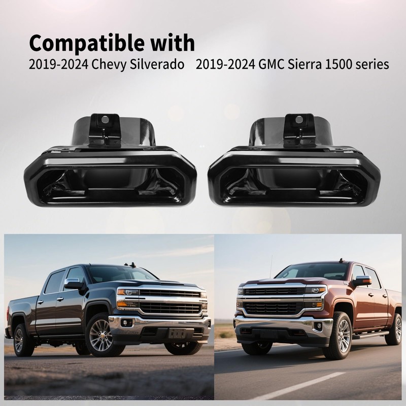 2253506 Exhaust Tips Compatible with Chevy Silverado/GMC Sierra 1500 19-24