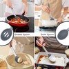 TeamFar Pack of 2 Large Silicone Cooking Spoons, Nonstick Solid