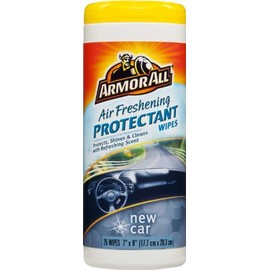 Armor All Car Interior Cleaner Protectant Wipes - Cleaning for Cars & Truck & Motorcycle, New Car, 25 Count, 78533