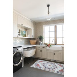 Oushak Rug, Turkish Vintage Floral Pastel Large Oversized Area Rugs for Living Room Dining Bedroom Kitchen Bathroom Nursery Runner Rugs (856BlM, 2' x 3')