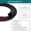 Tintvent D Shape EPDM Rubber Seal Strip, Self-Adhesive Rubber Weather