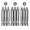 50mm Square Head Screwdriver Bit Set with 1/4 Inch Hex