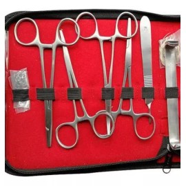 Hergom Premium Estuche De Disección Y Charola Mayo Acero Inox Alemán 21pz