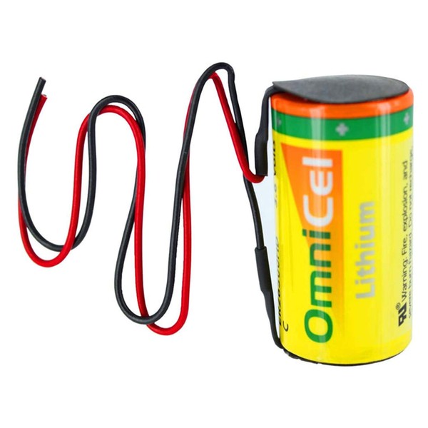 OmniCel ER26500HD 3.6V Size C Lithium Battery with Wire Leads Replaces PT-2200, LSH14, TL-2200 TL-4920 TL-5920, SB-C01 SB-C02, XL-145F For Signal lamp, Industrial PC, Computer RAM, Medical equipment