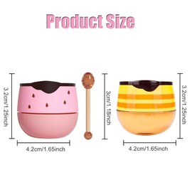 Lip Sleeping Masks,Strawberry Lip Mask And Lip Sleeping Mask Honey Moisturizing Lip Balm Set for Dry Chapped Peeling Cracked Lips Lighten Dark Lip Color Wrinkle Lip Repair Protection Lip Balm Set