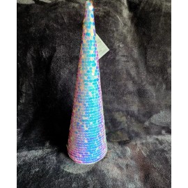 target NWT 18" Sequined Iridescent Cone Christmas Tree Sculpture home decor