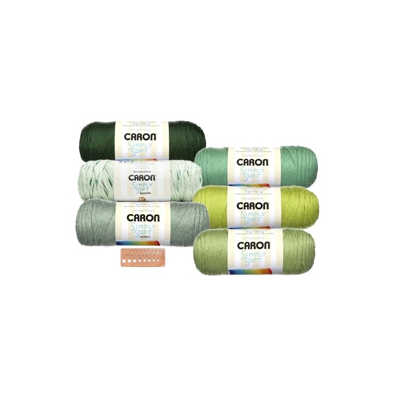 Caron Simply Soft Yarn Assortment (Greenery)