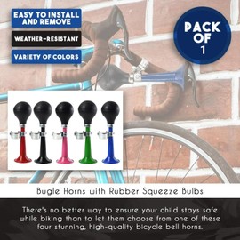 Cycling Classic Air Horn,Bicycle Air Horn Bulb,Loud Retro Bugle Hooter,Portable Bike Horn for Bicycle,Bicycl/e Hooter,Bi/cycle Bu/gle Ring Bell,Fun H/orn Bike Bug/le Airhorns,Cycle Accessories(Blue)