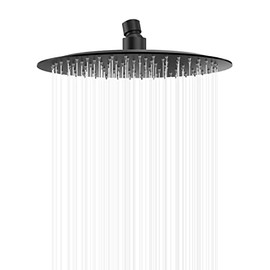 Gabrylly 12 Inch Rain Shower Head, Stainless Steel Rainfall Shower heads, Matte Black