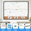 CALENBO 4 Month Calendar Dry Erase Board and Corkboard Combo