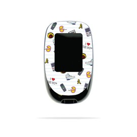 MightySkins Skin Compatible with Accu-Chek Nano - Love The 90s | Protective, Durable, and Unique Vinyl Decal wrap Cover | Easy to Apply, Remove, and Change Styles | Made in The USA