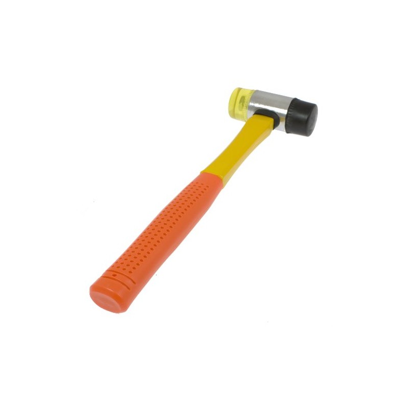 Hilka Tools 60600045 45mm Rubber and Plastic Mallet, Black/Yellow