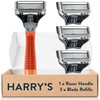 Harry's Razors for Men - Men's Orange Razor + 3