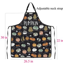 BNQL Pumpkin Apron Pumpkin Gifts for Pumpkin Lovers Pumpkins Baking Apron Pastry Chef Gift Pumpkin Autumn Kitchen Apron