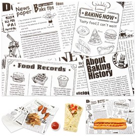 200pcs Deli Paper Sheets 10" x 14", Premium Food Basket Liners, Grease Resistant Wax Paper Sheets for Food, Sandwich Wrapping Paper for Home, Picnic, Tray, Wrap, Burger and Burrito