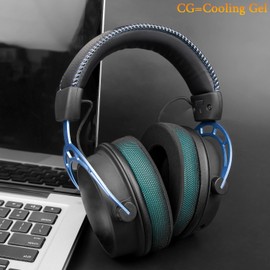 SOULWIT Grid Cooling Gel Replacement Earpads for HyperX Cloud 1/I/2/II/3/III/Pro/Core/Alpha/Alpha S/Flight/Stinger/Mix/CloudX/CloudX Chat, Ear Pads Cushions with Softer High-Density Foam