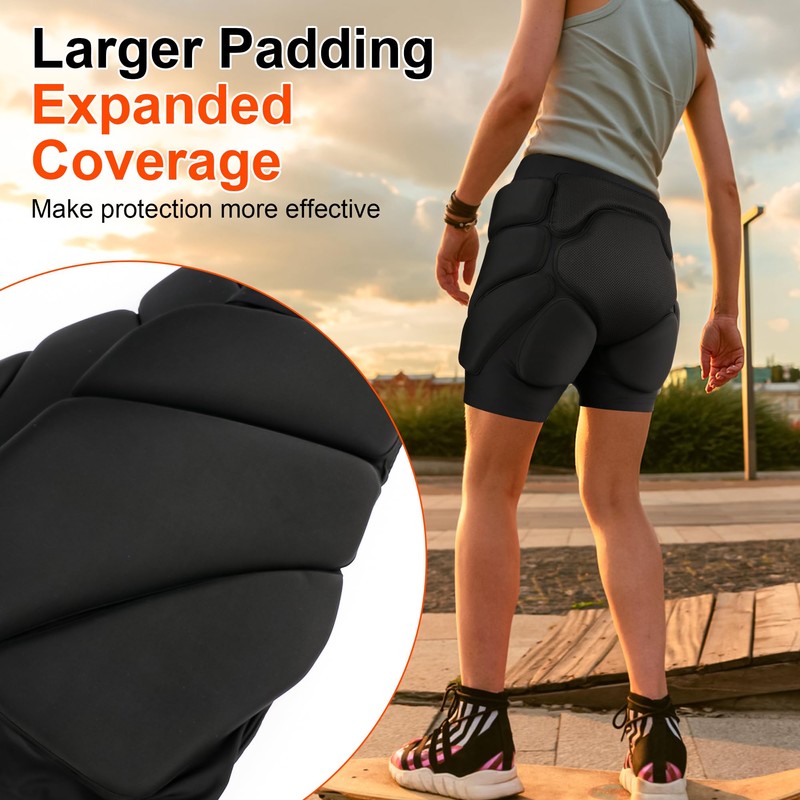 GUOZI 3D Protection Padded Shorts with Hip Butt Tailbone EVA