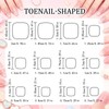 Ocean Beach Press on Toenails with Seashell Design Short Square