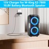 15V 2A Power Charger for W-King Bluetooth Speaker Compatible with