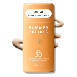 Summer Fridays ShadeDrops Protector solar de leche mineral SPF 50 de amplio espectro