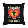 Sunshine And Hula Hoop Designs Hula Hoop Girl Throw Pillow,