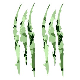 GamesMonkey® - 2 Pcs Monster Claw Scratch Stickers Monster Scratch Car Stickers, Claw Marks Sticker, Car Decoration Decals, Strong Adhesiveness, Easy to Paste (Camouflage Green)